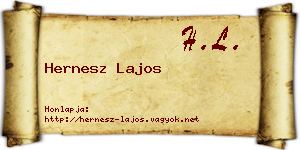 Hernesz Lajos névjegykártya